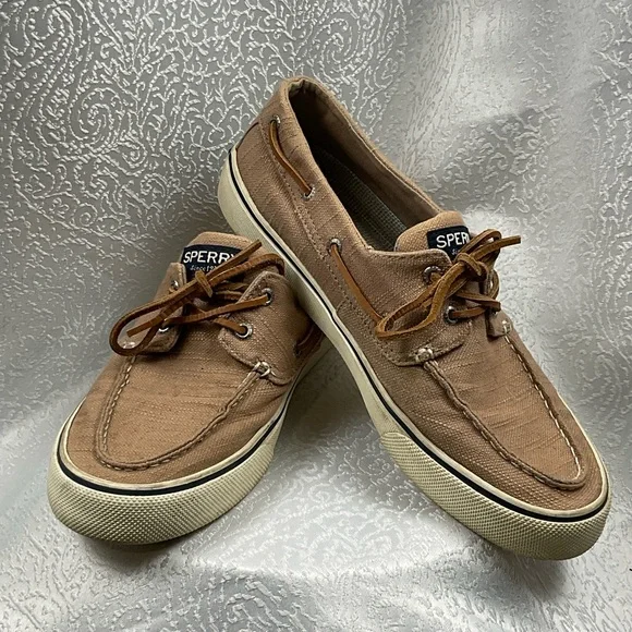 Sperry Men's Brown Canvas Boat Shoes - Picture 7 of 7